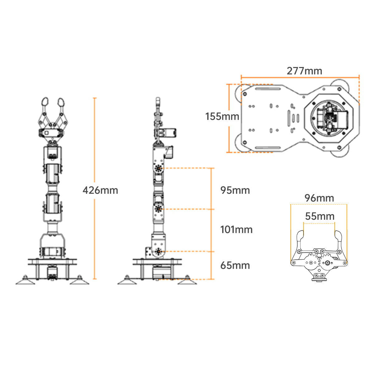 xArm 2.0: Hiwonder New Intelligent Robotic Arm Support Scratch & Python Assemble Programmable Robotic Kit xArm 2.0: Hiwonder New Intelligent Robotic Arm Support Scratch & Python Assemble Programmable Robotic Kit
